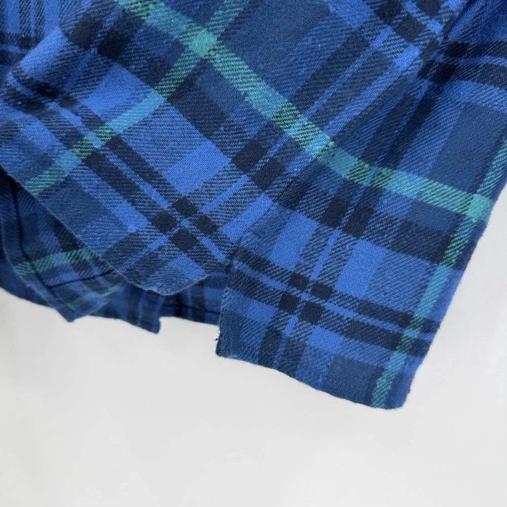 John Elliott Sly Straight Hem Long Sleeve Button Down Coronado Check size 4 XL